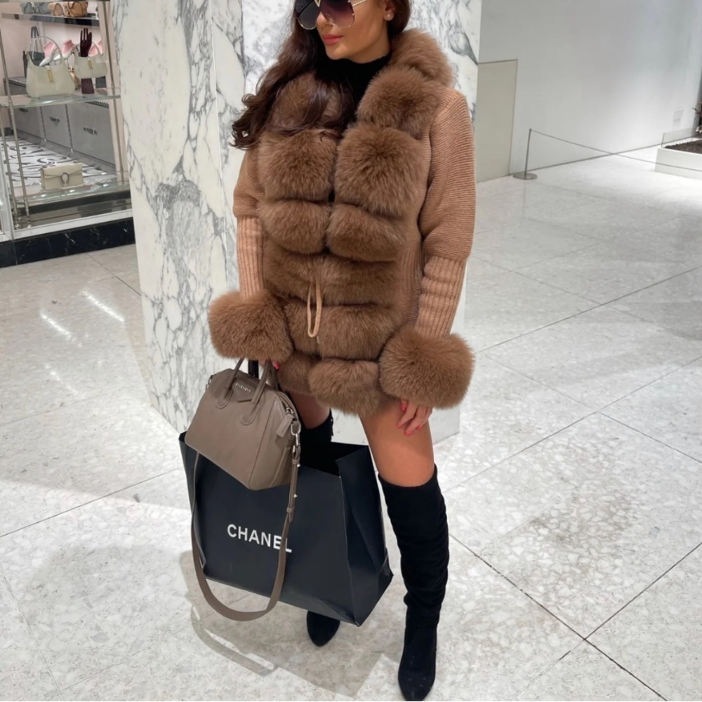 Fur cardigan